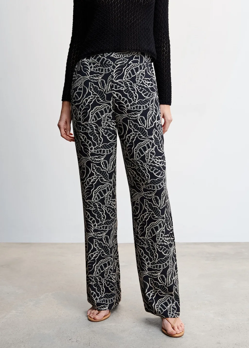 Pantaloni palazzo floreali