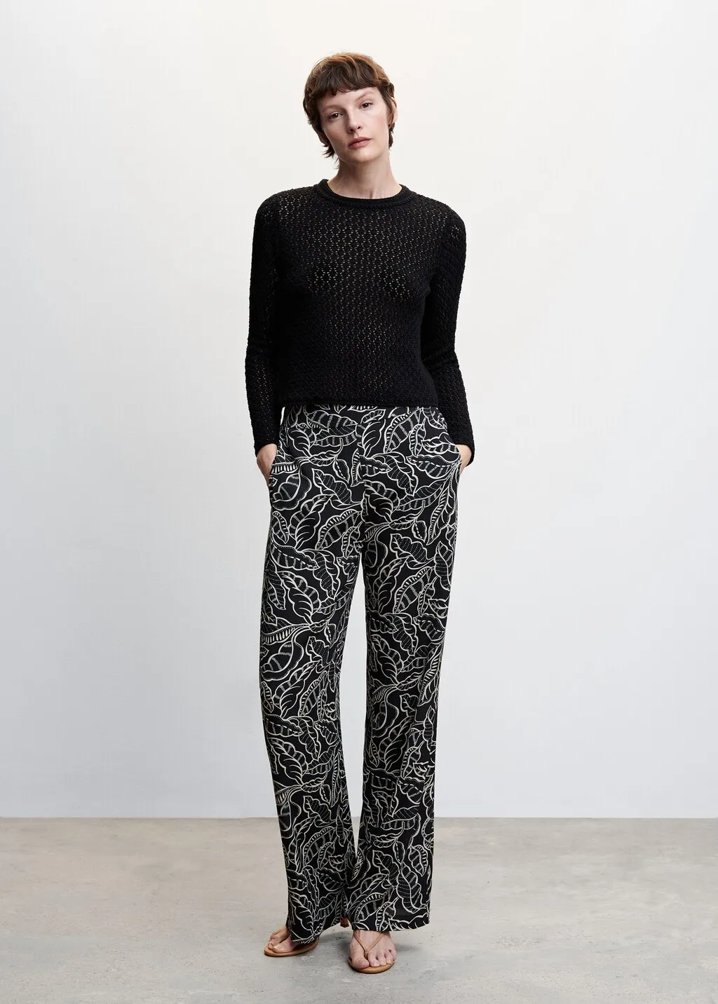 Pantaloni palazzo floreali