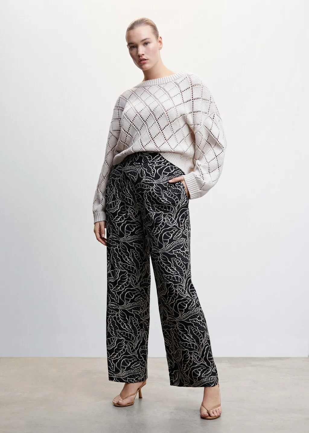 Pantaloni palazzo floreali