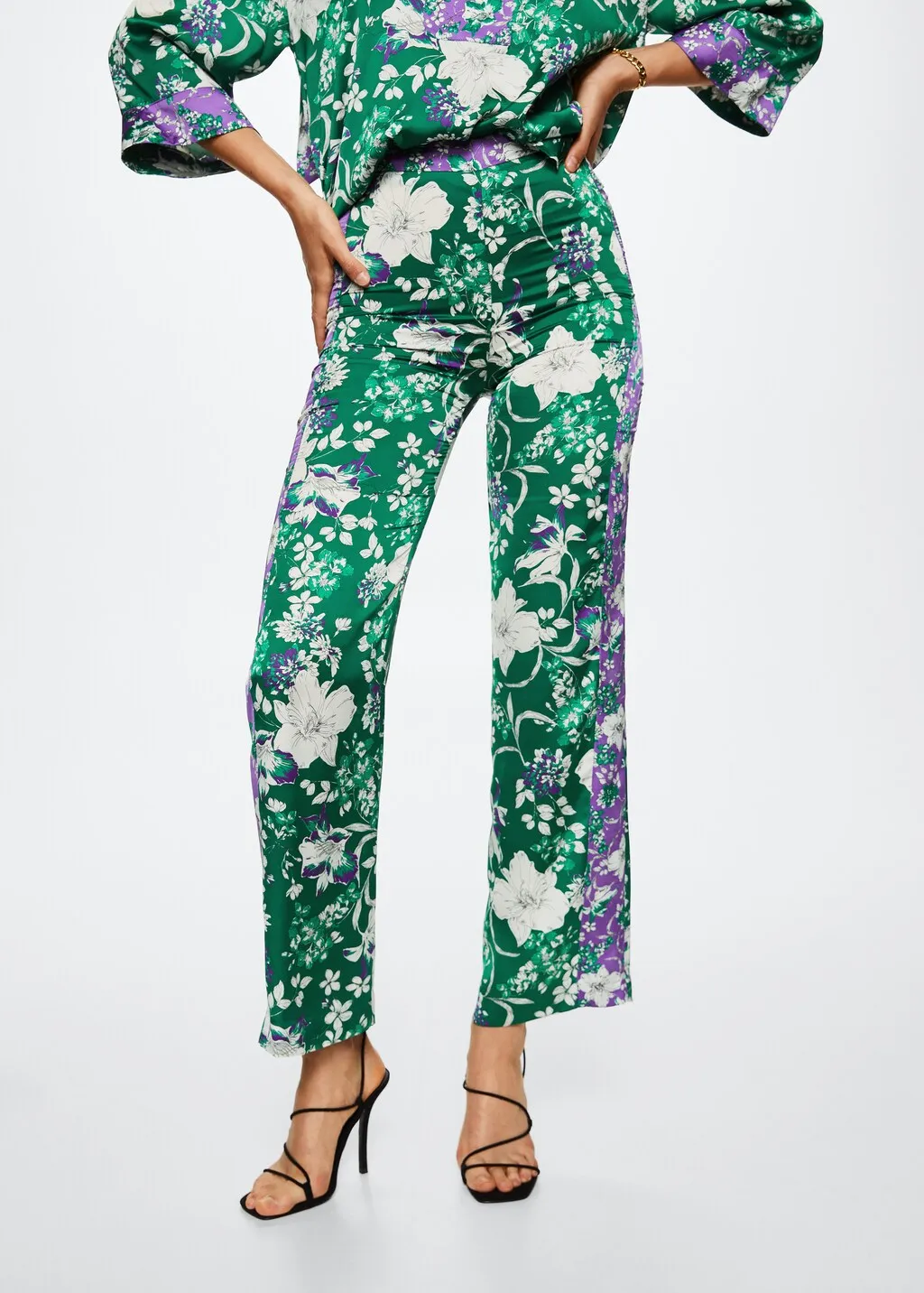 Pantaloni stampa fiori