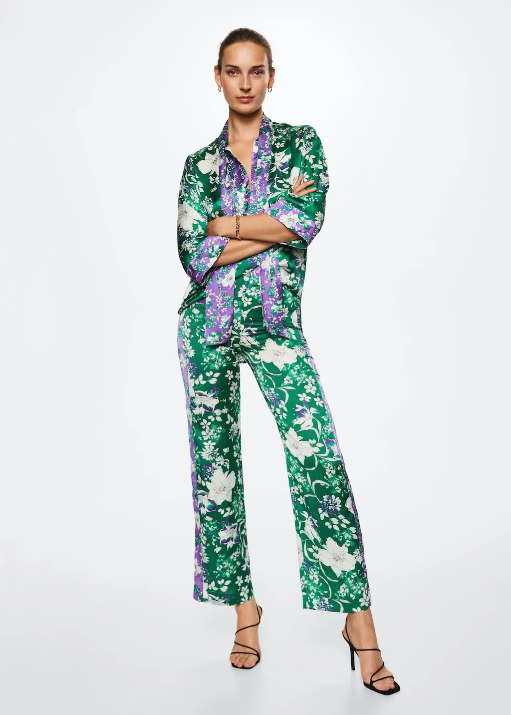 Pantaloni stampa fiori
