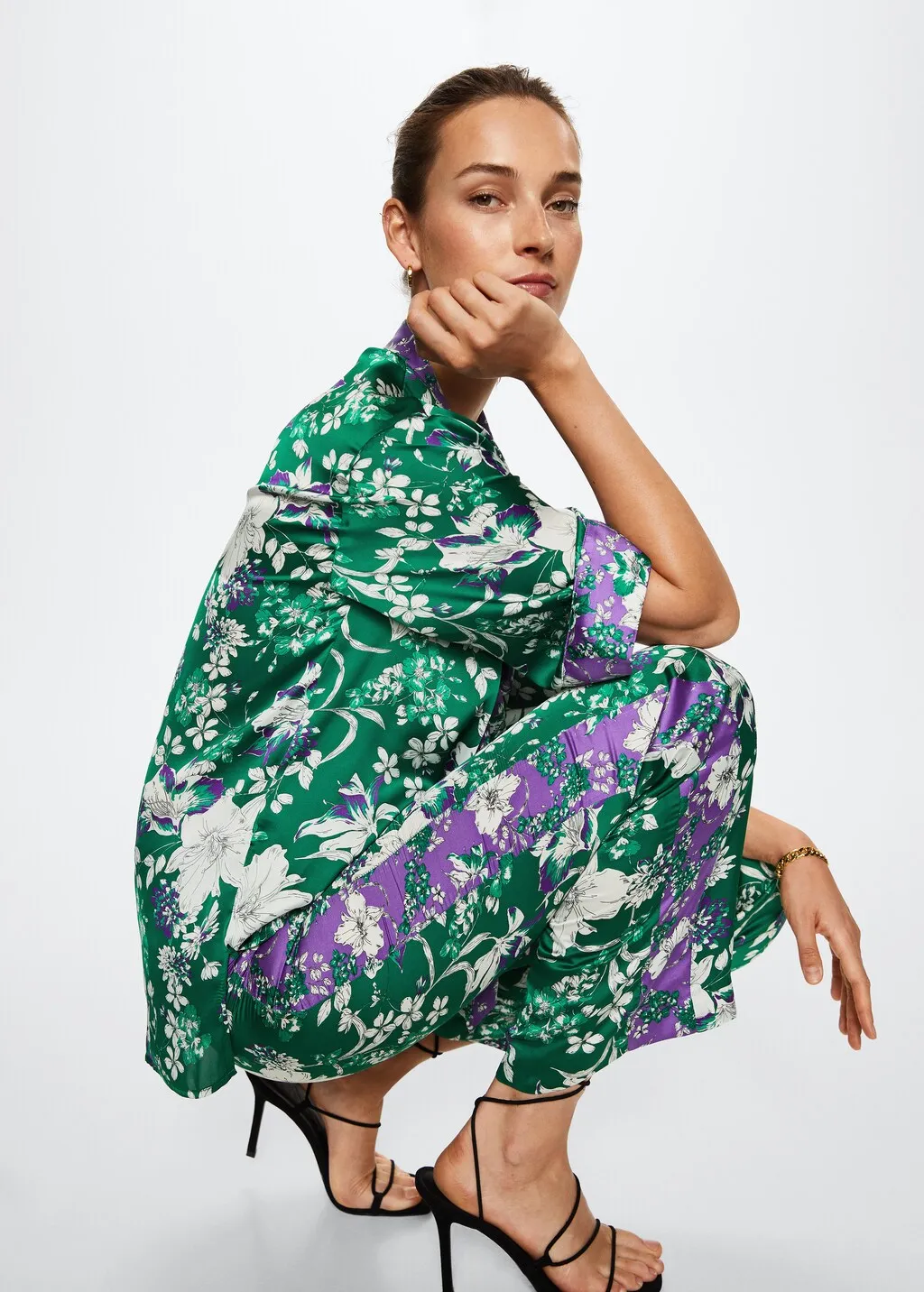 Pantaloni stampa fiori