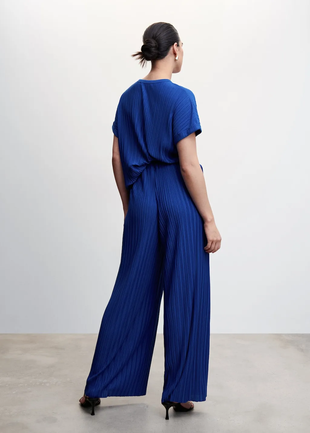 Pantaloni wideleg plissettati