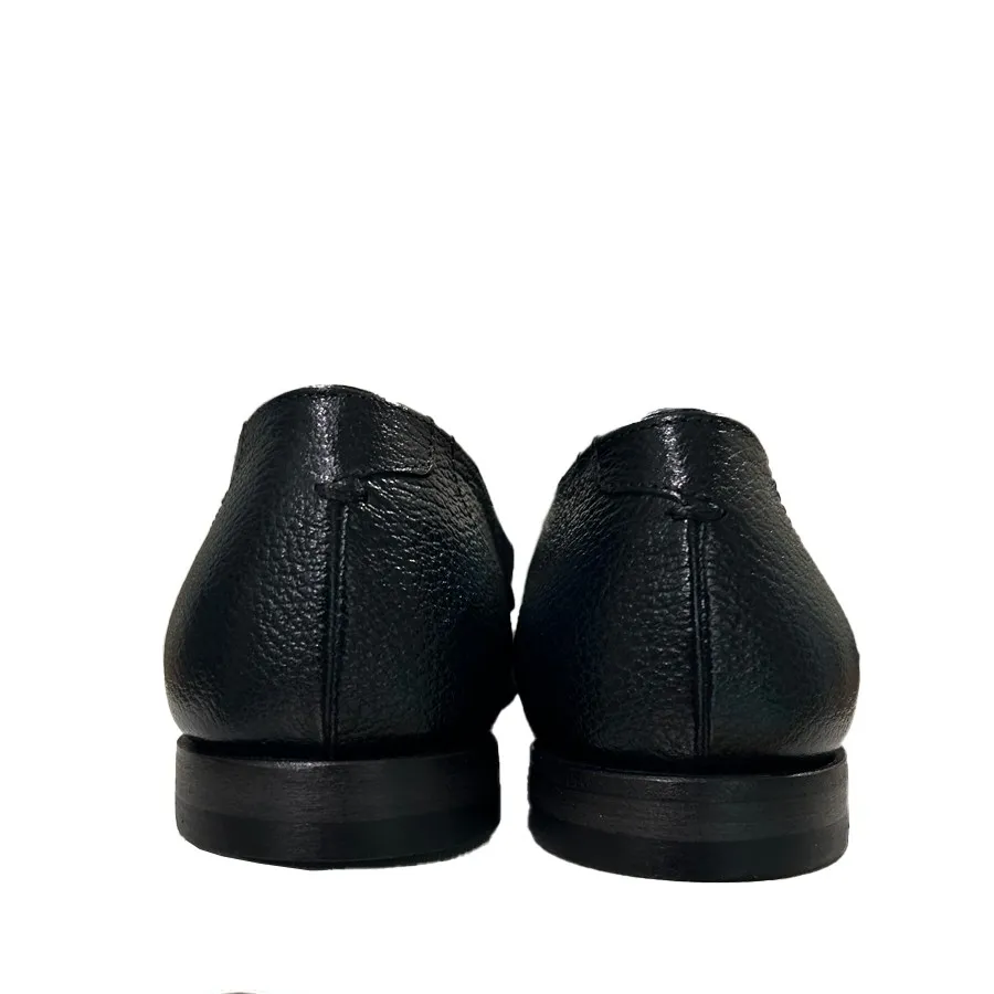 PANTANETTI mocassino donna in pelle con nappine blu