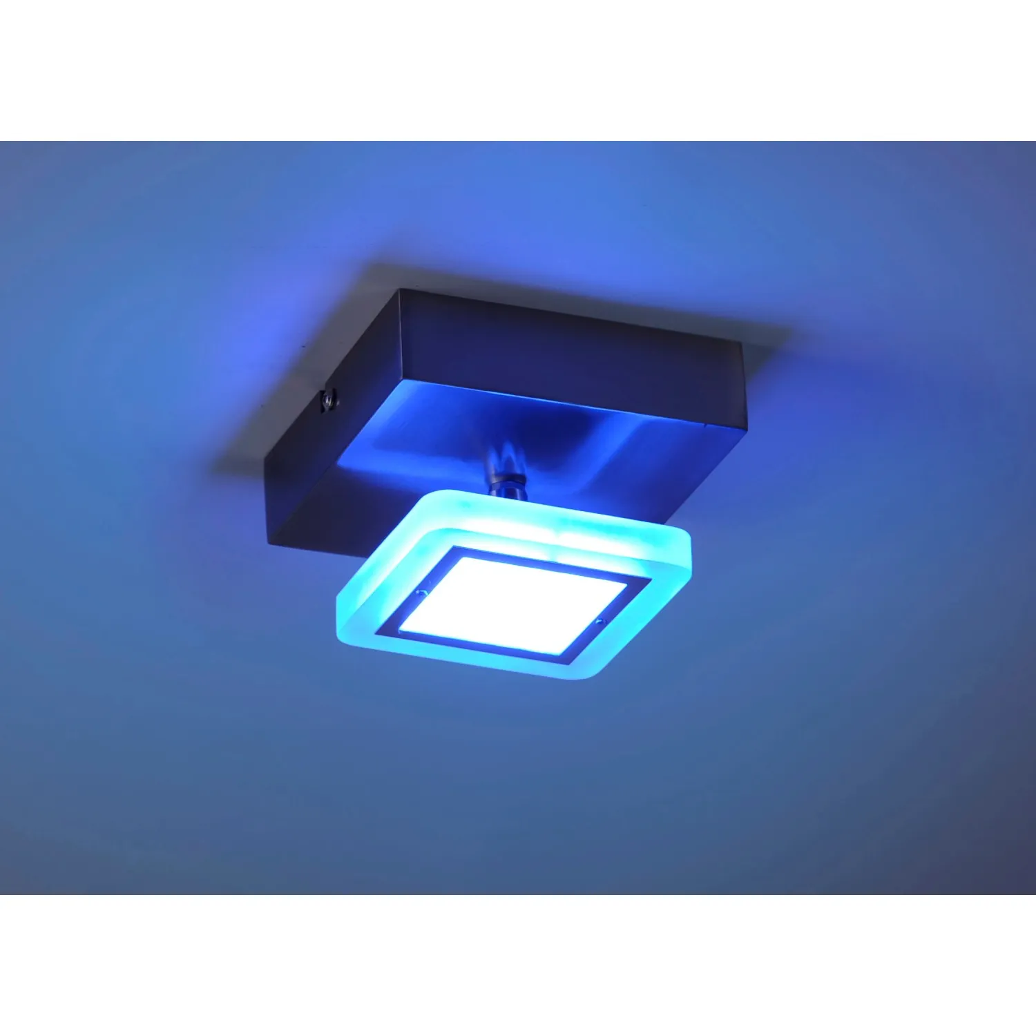 Paul Neuhaus plafoniera acciaio tecn RGB e telecomando 11 cm x 13 cm x 13 cm