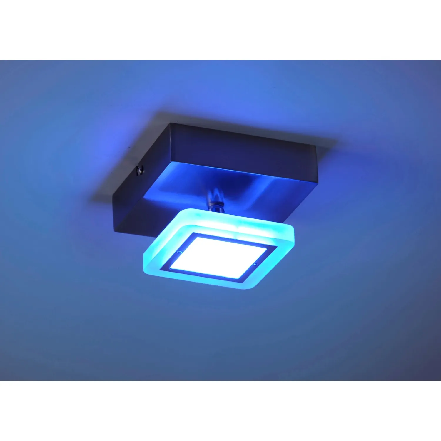 Paul Neuhaus plafoniera acciaio tecn RGB e telecomando 11 cm x 13 cm x 13 cm