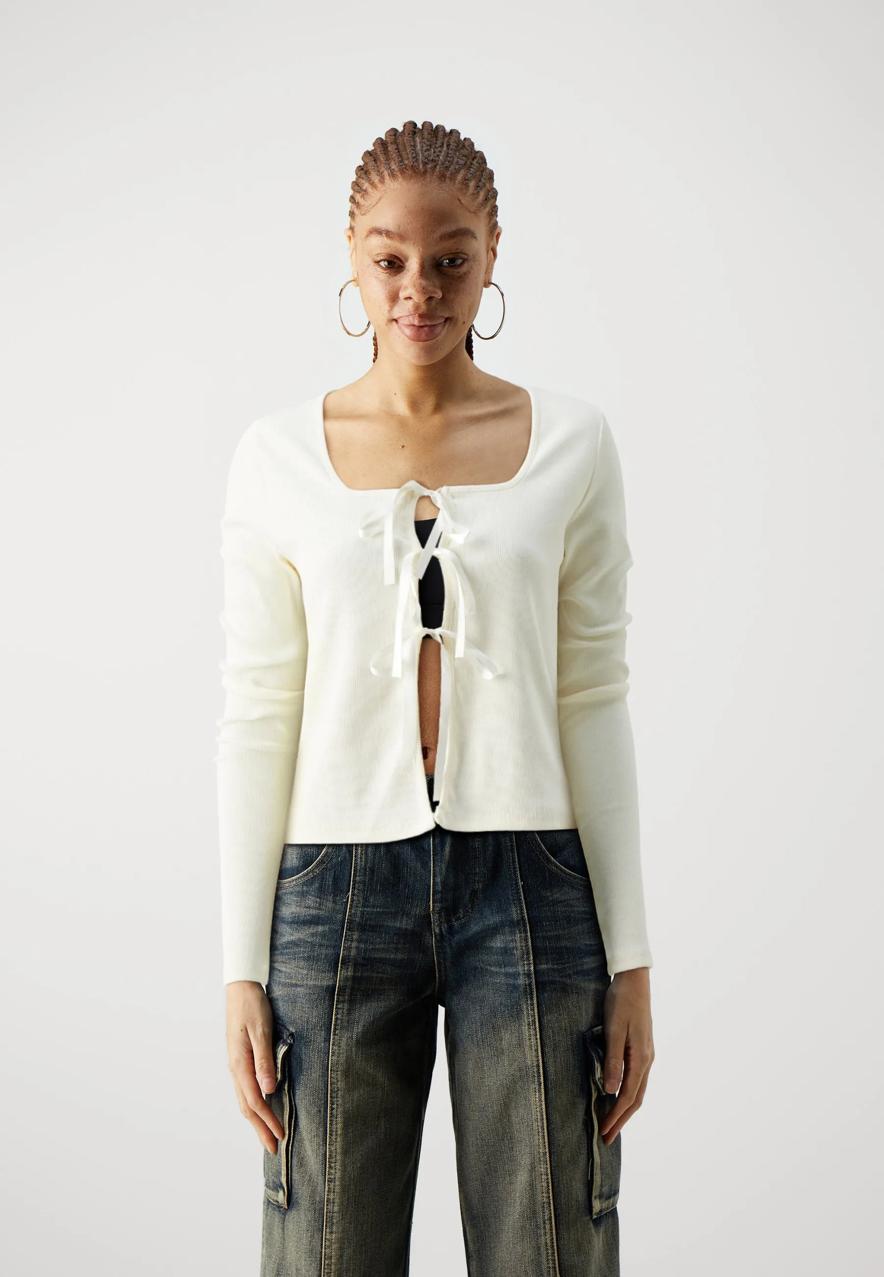 PCBONNIE SQUARE NECK - Maglietta a manica lunga