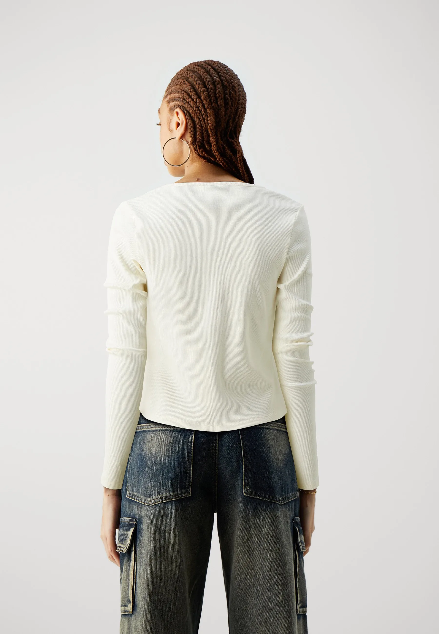 PCBONNIE SQUARE NECK - Maglietta a manica lunga