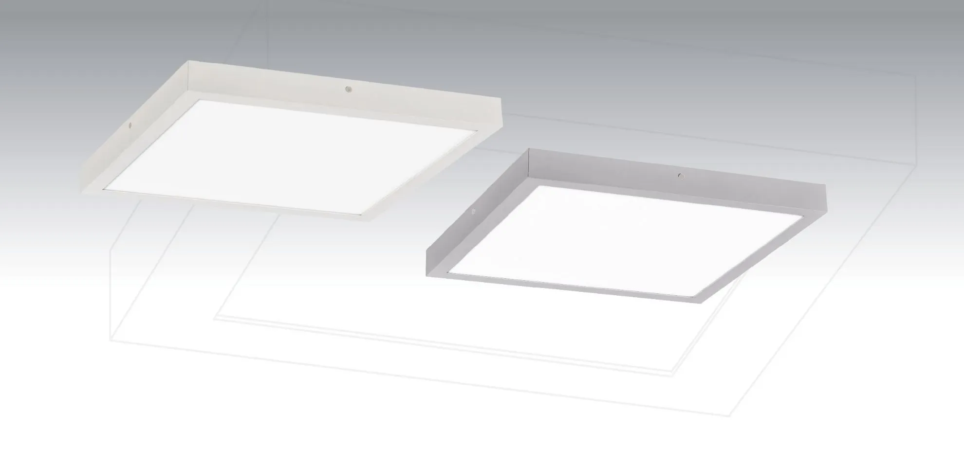 Plafoniera Bianca Sky Box Led 3000k o 4000k Quadrata 22x22 cm ACB