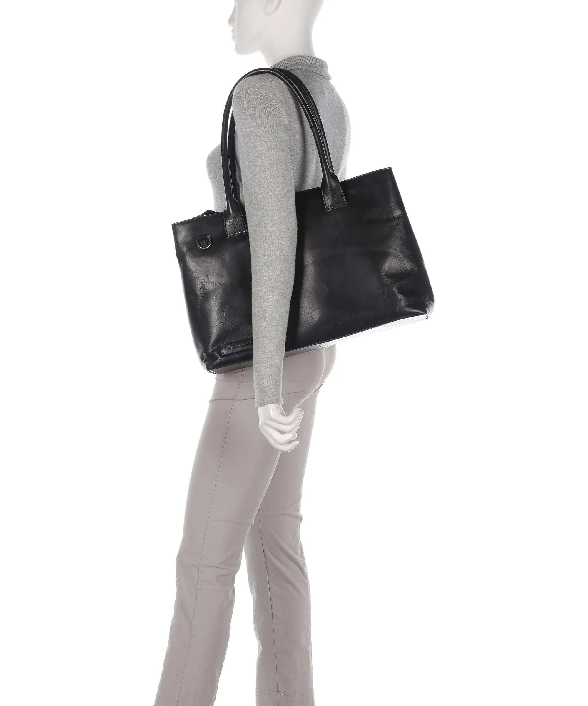  Plevier Rock Amber Borsa shopper 15″ pelle di bufalo nero  