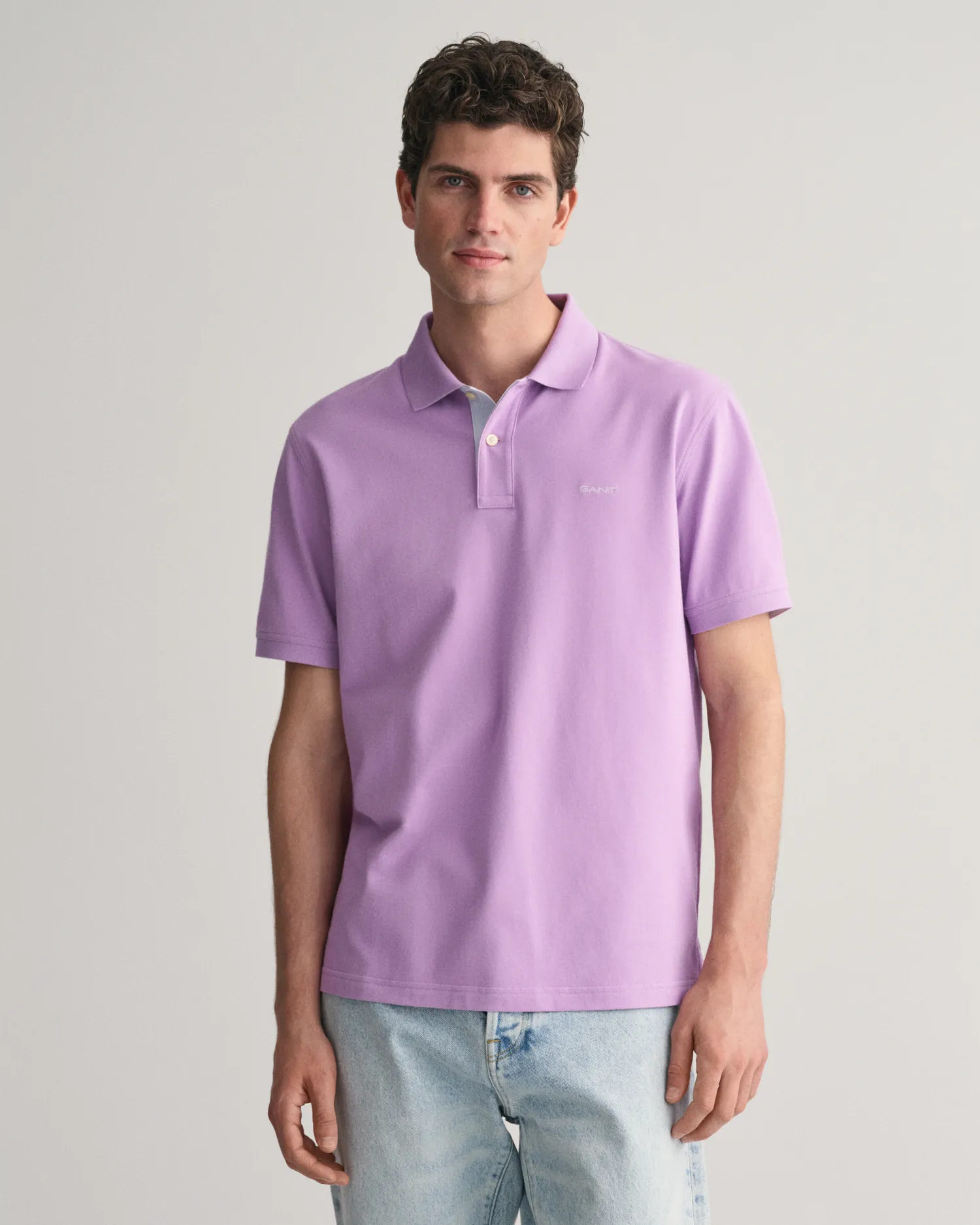 Polo in piqué a contrasto