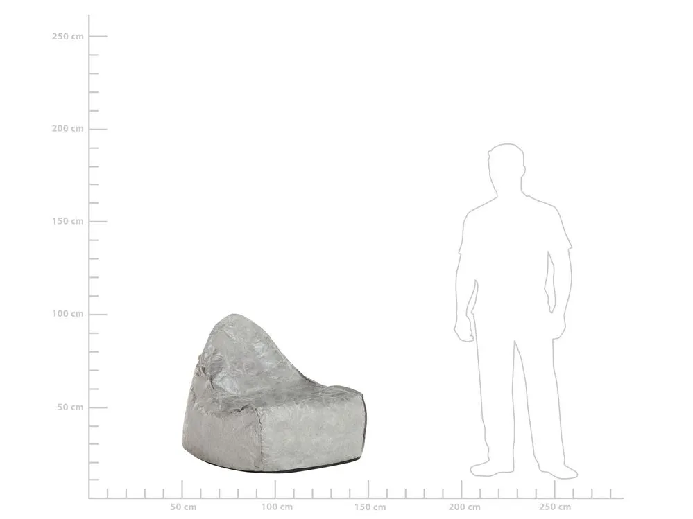 Poltrona sacco 200 L DROP 63 cm 75 cm Grigio chiaro