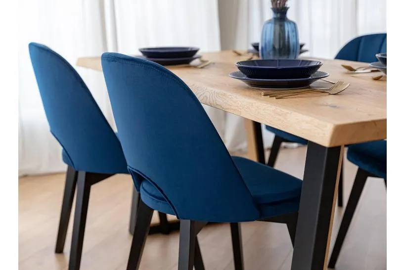 Poltroncina blu imbottita BRENO
