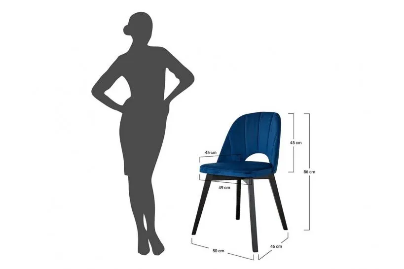 Poltroncina blu imbottita BRENO
