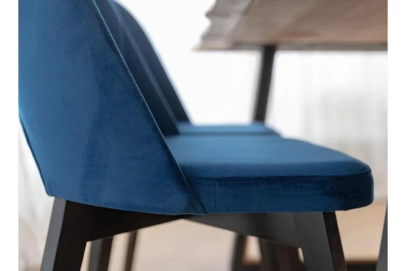 Poltroncina blu imbottita BRENO