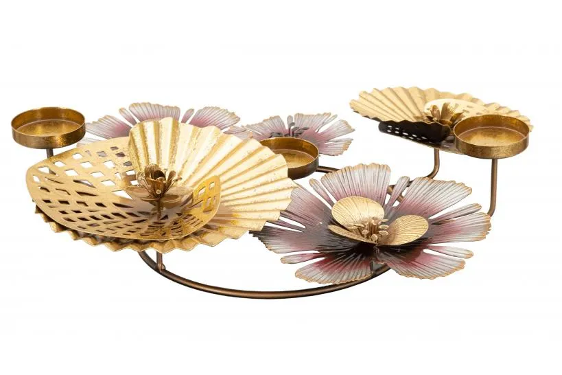 Porta candele design floreale multicolor P&CAND SHINE-D-