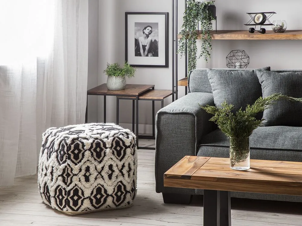 Pouffe Black and White ORAI