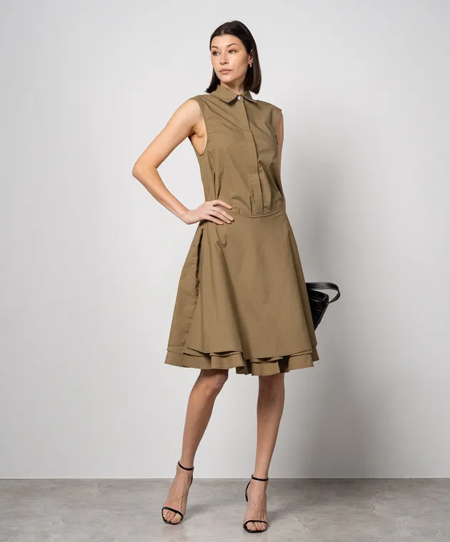 PROENZA SCHOULER Abito camicia Cindy color kaki R2423027SC087