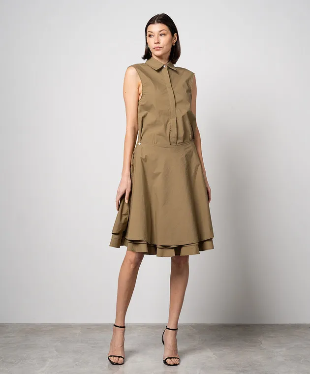 PROENZA SCHOULER Abito camicia Cindy color kaki R2423027SC087