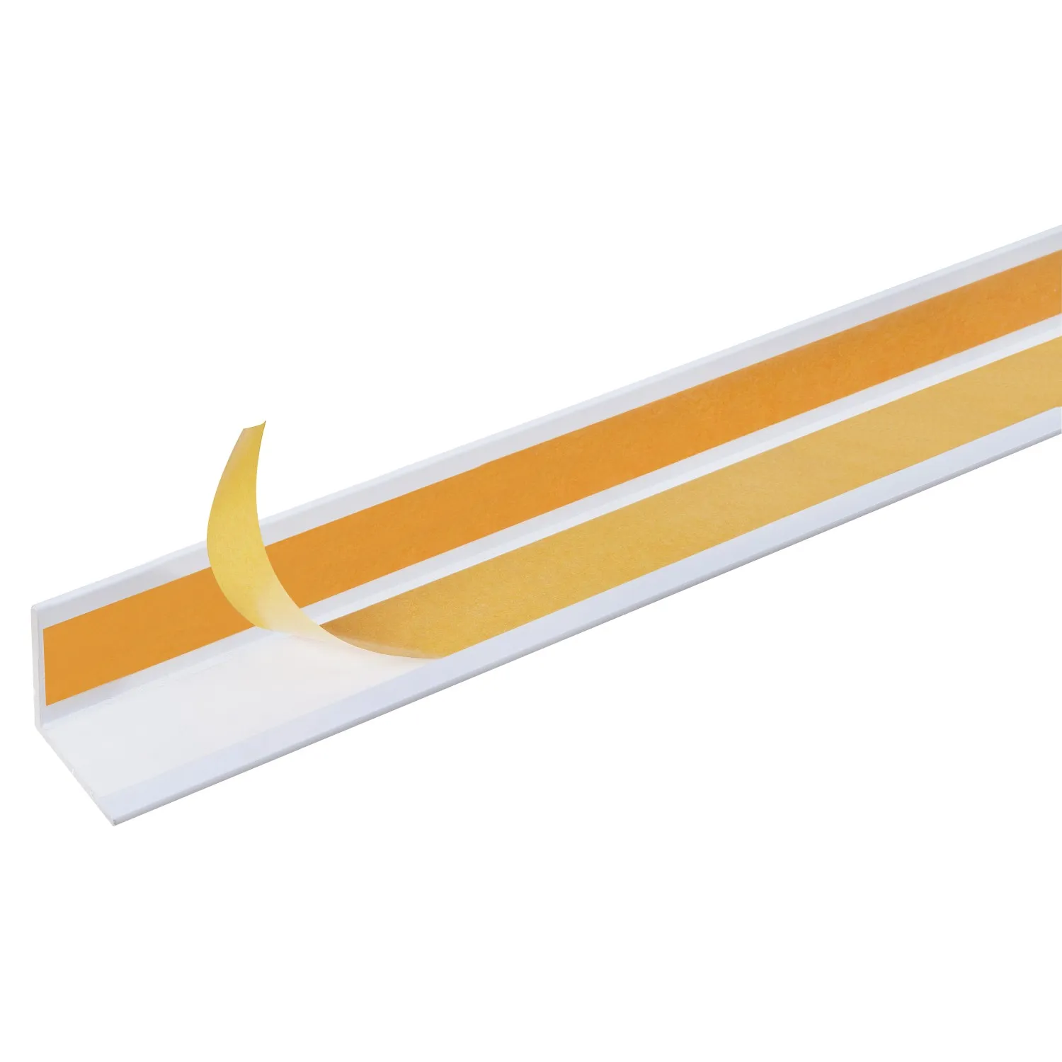 Profilo angolare lati uguali L plastica autoadesivo 10x10x2600 mm bianco