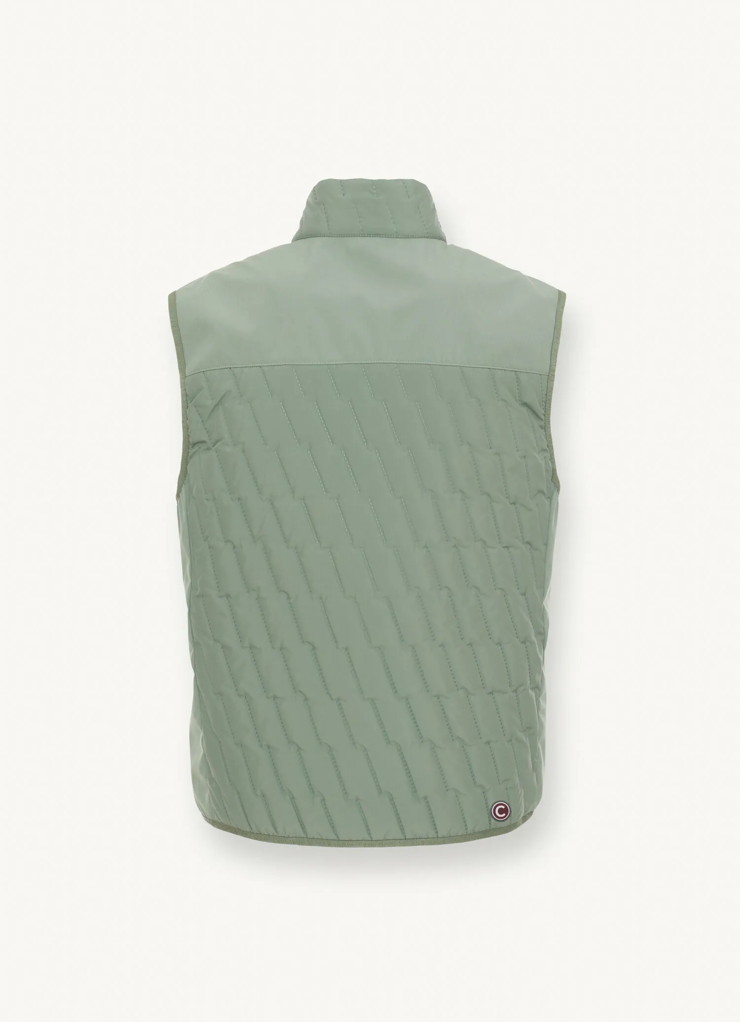Quilted gilet with softshell inserts