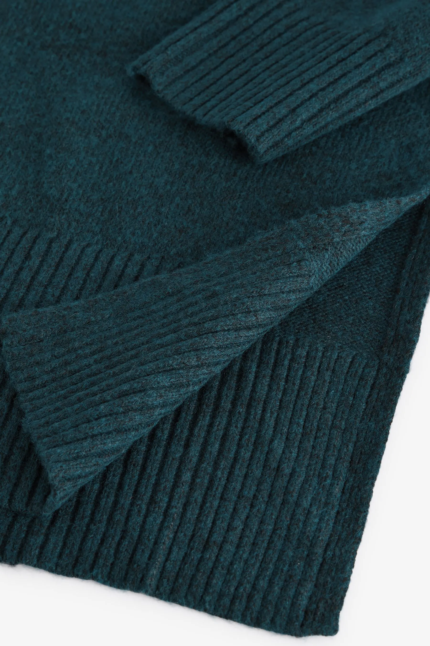 Relaxed Soft Touch Crew Neck Midi Knitted Jumper Dress    