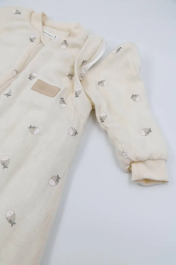 Sacco nanna neonato  Mini 6-18M - TOG 2.2 con maniche e piedini - FISHES 242