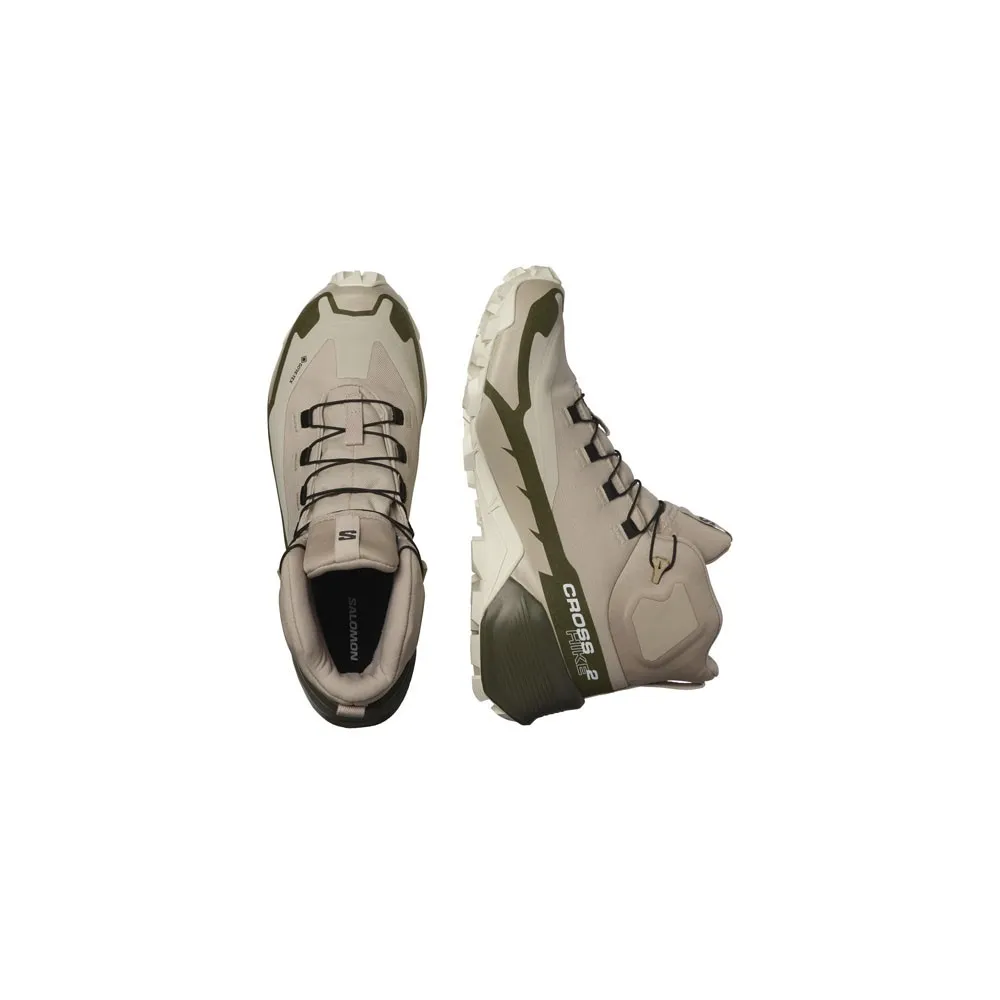 Salomon Hike Mid GORE-TEX 2 Beige Grigio Verde - Scarpe Trekking Donna