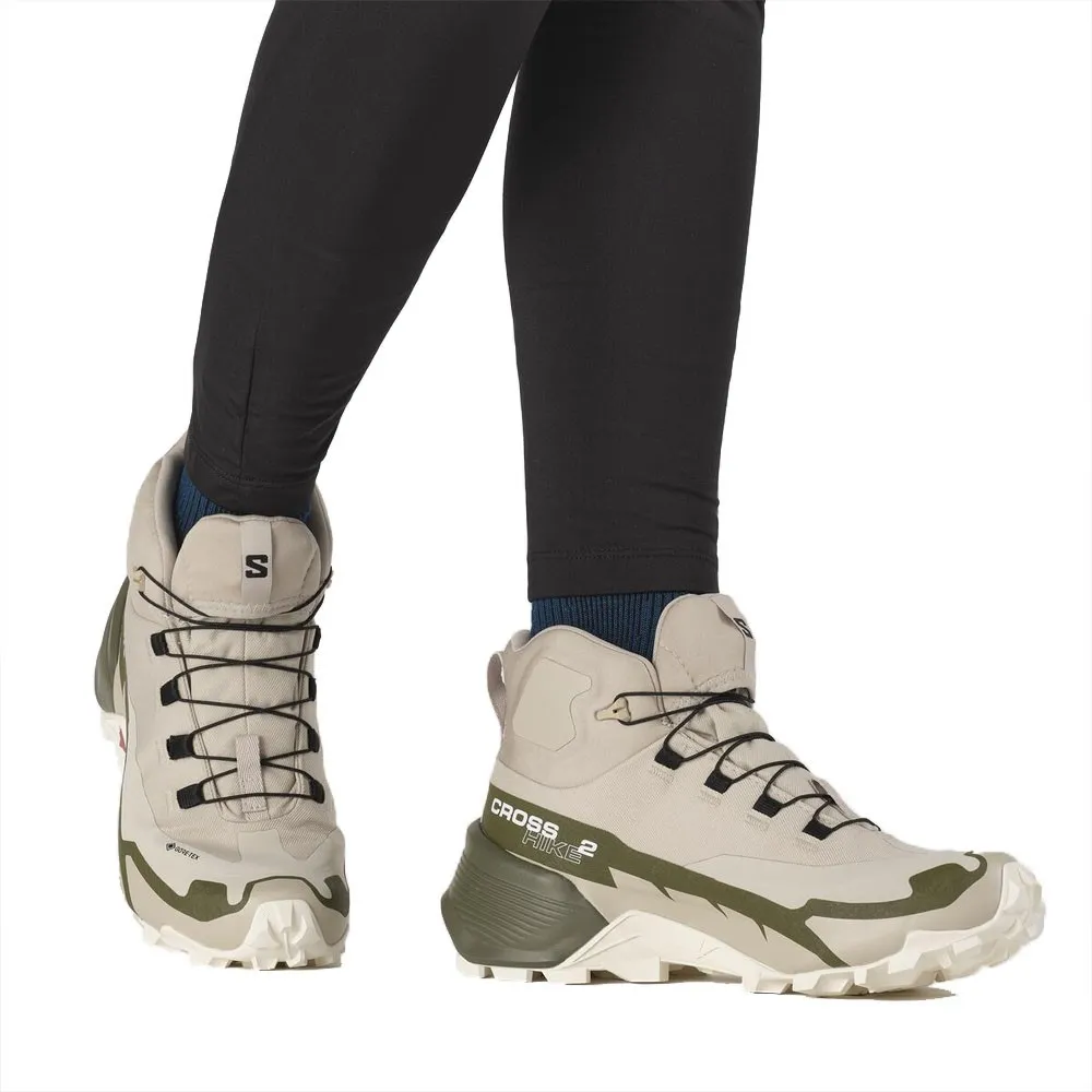Salomon Hike Mid GORE-TEX 2 Beige Grigio Verde - Scarpe Trekking Donna