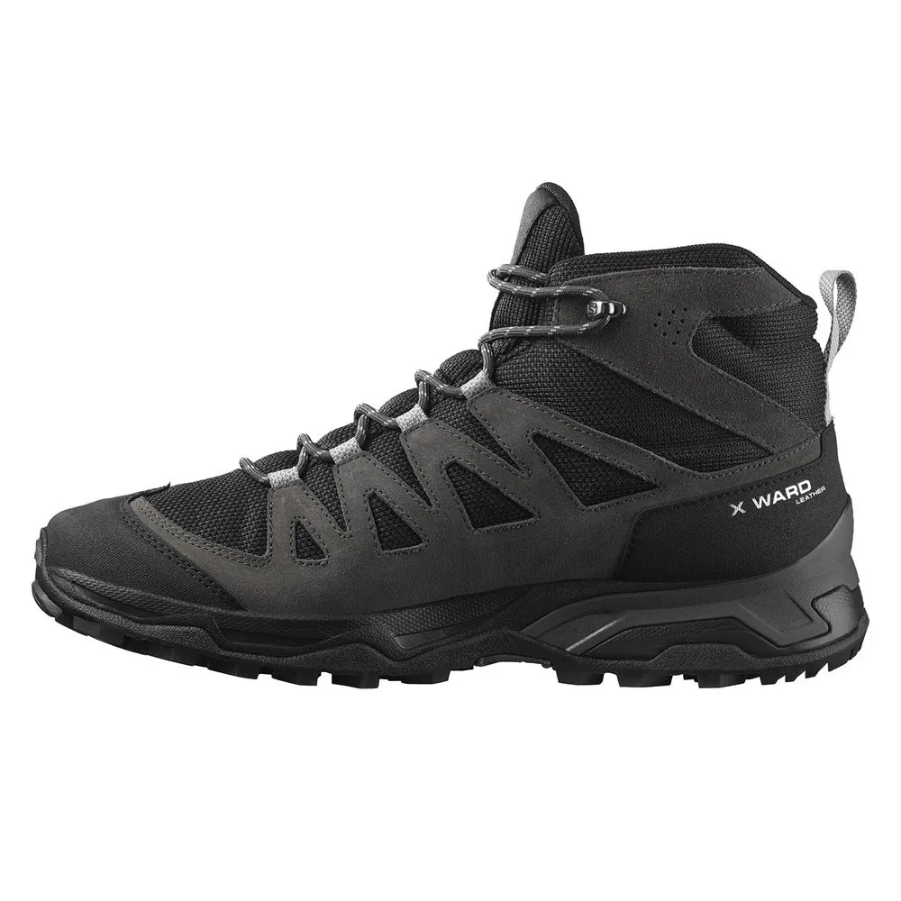 Salomon X Ward Leather Mid GORE-TEX Nero - Scarpe Trekking Uomo