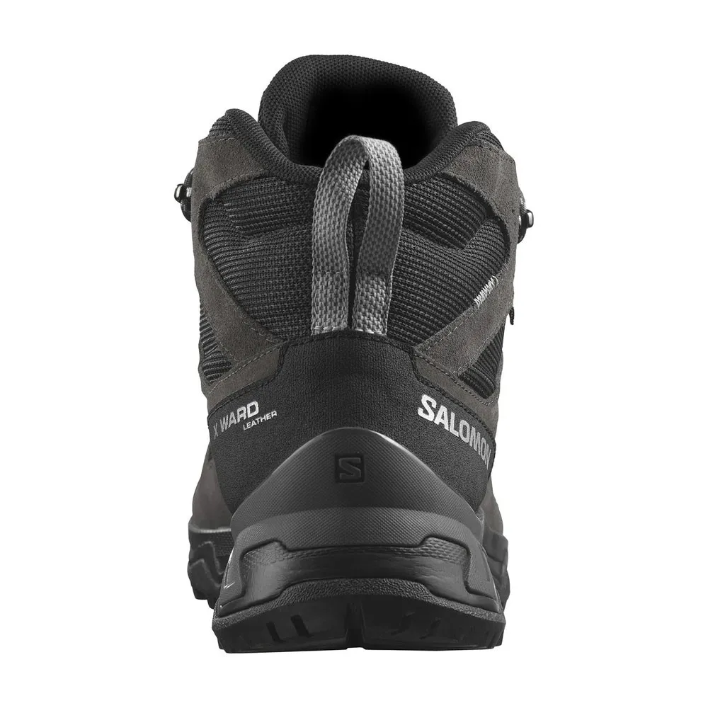 Salomon X Ward Leather Mid GORE-TEX Nero - Scarpe Trekking Uomo