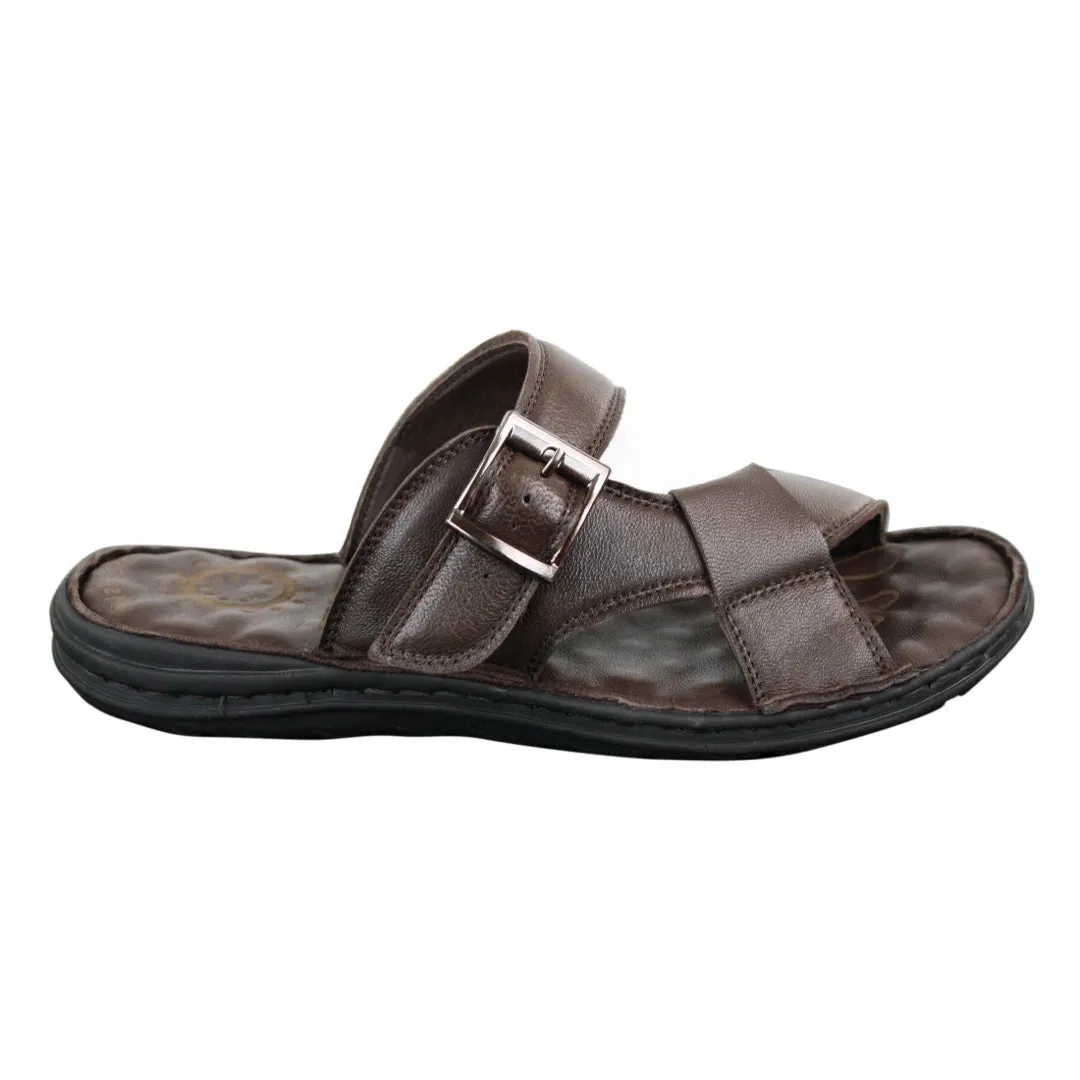 Sandali Ciabatte Uomo Vera Pelle Comodi Impermeabili Scarpe Aperte Estive con Fibbia