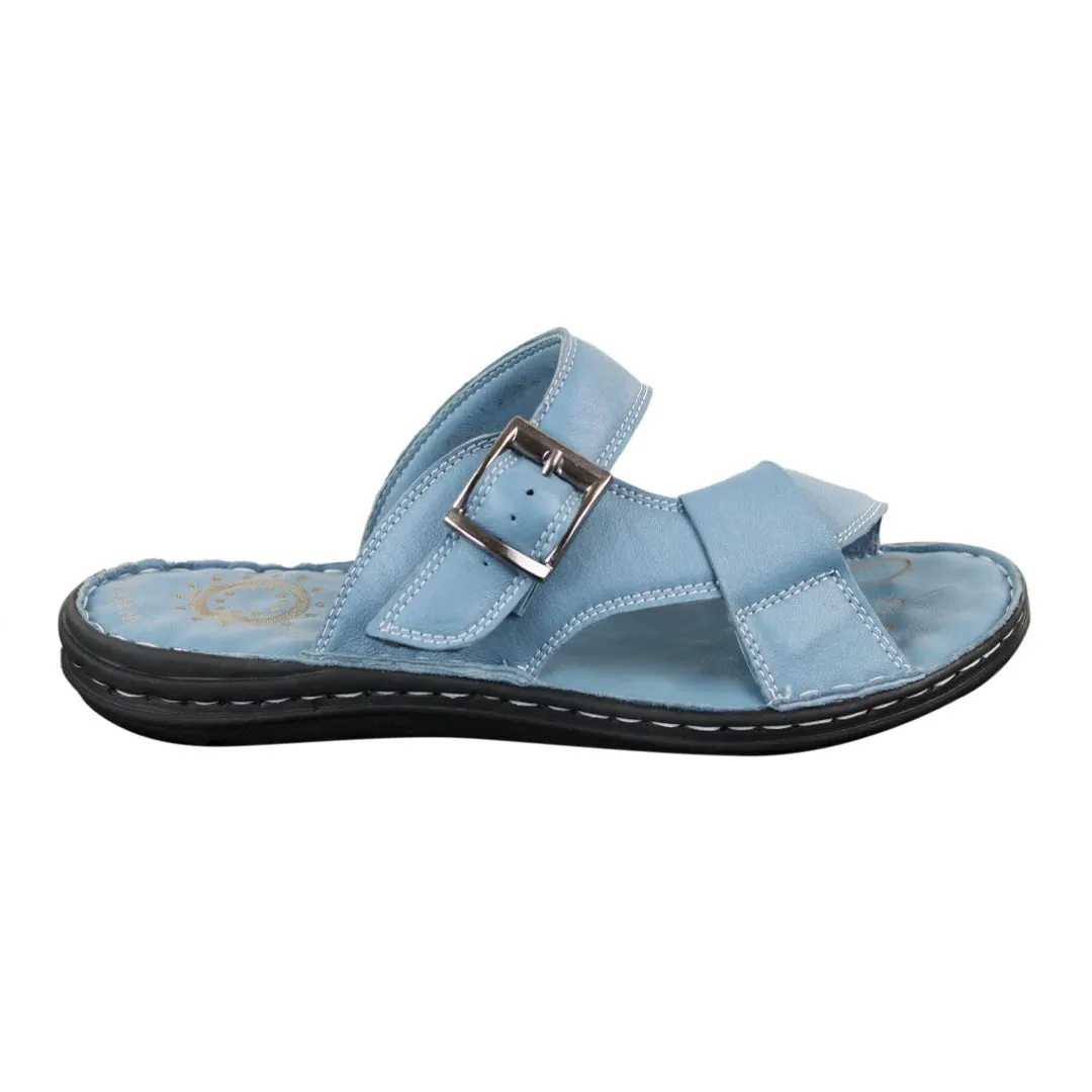 Sandali Ciabatte Uomo Vera Pelle Comodi Impermeabili Scarpe Aperte Estive con Fibbia