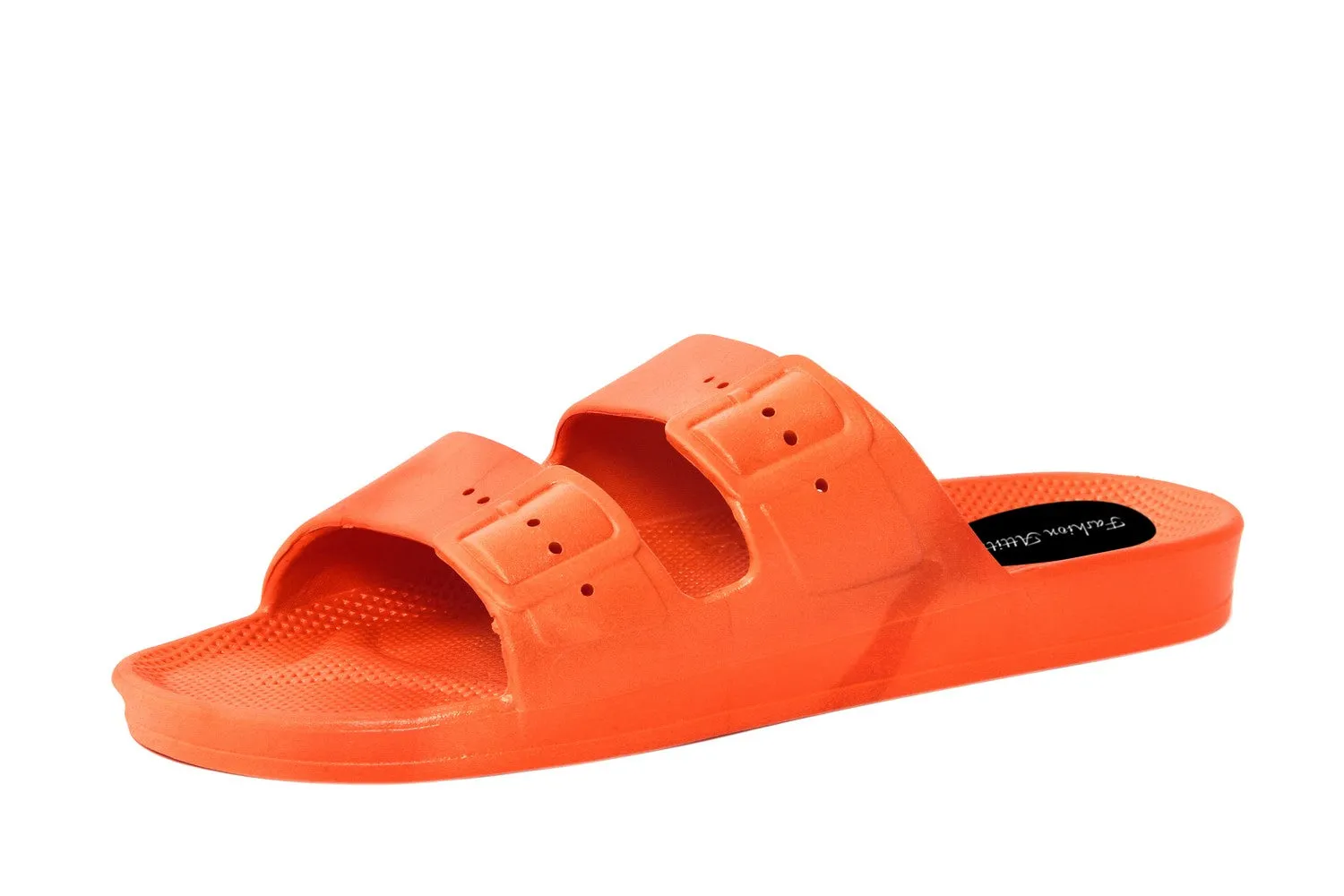 Sandali flat Donna colore Arancio Fluo