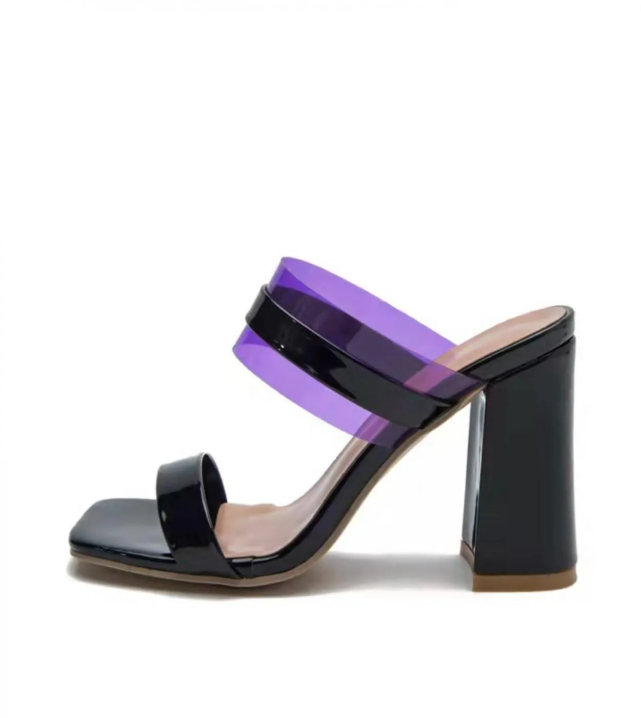 Sandali gladiatore da donna Scarpe Sandali con tacco alto con perline colorate Sandali estivi Abiti da festa Décolleté con fibbi
