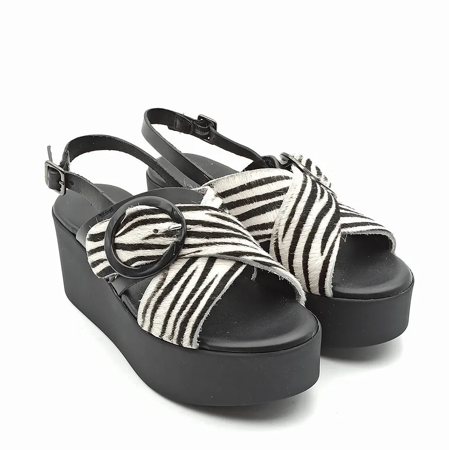 Sandalo donna animalier Frau 8844  HORSY ZEBRA