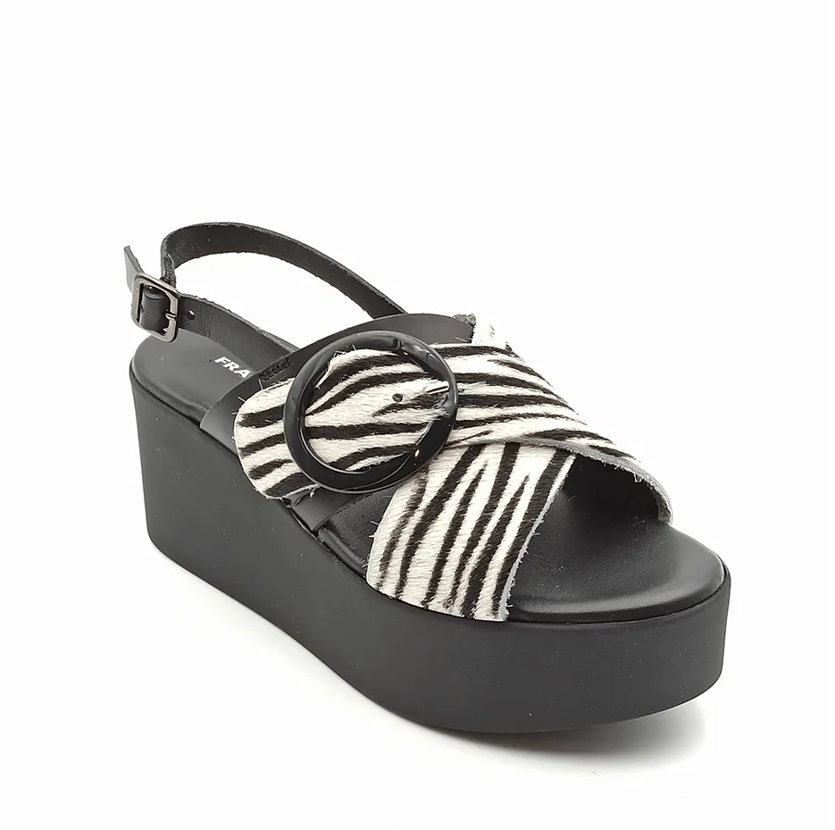 Sandalo donna animalier Frau 8844  HORSY ZEBRA