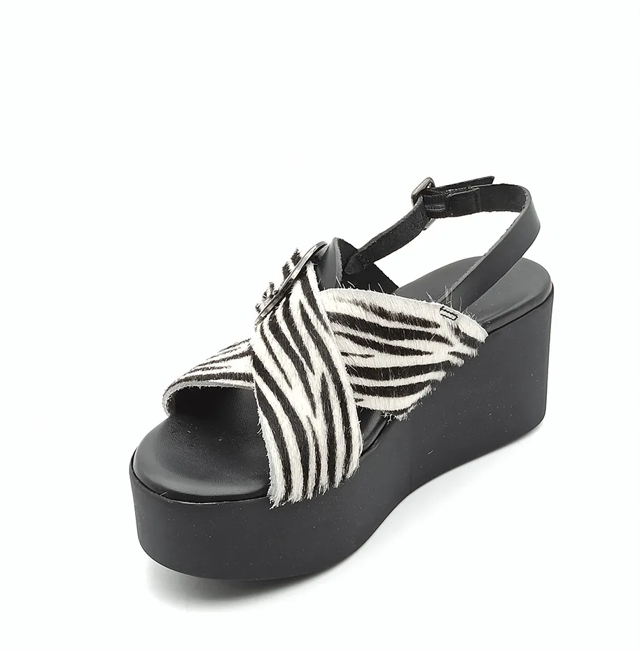 Sandalo donna animalier Frau 8844  HORSY ZEBRA