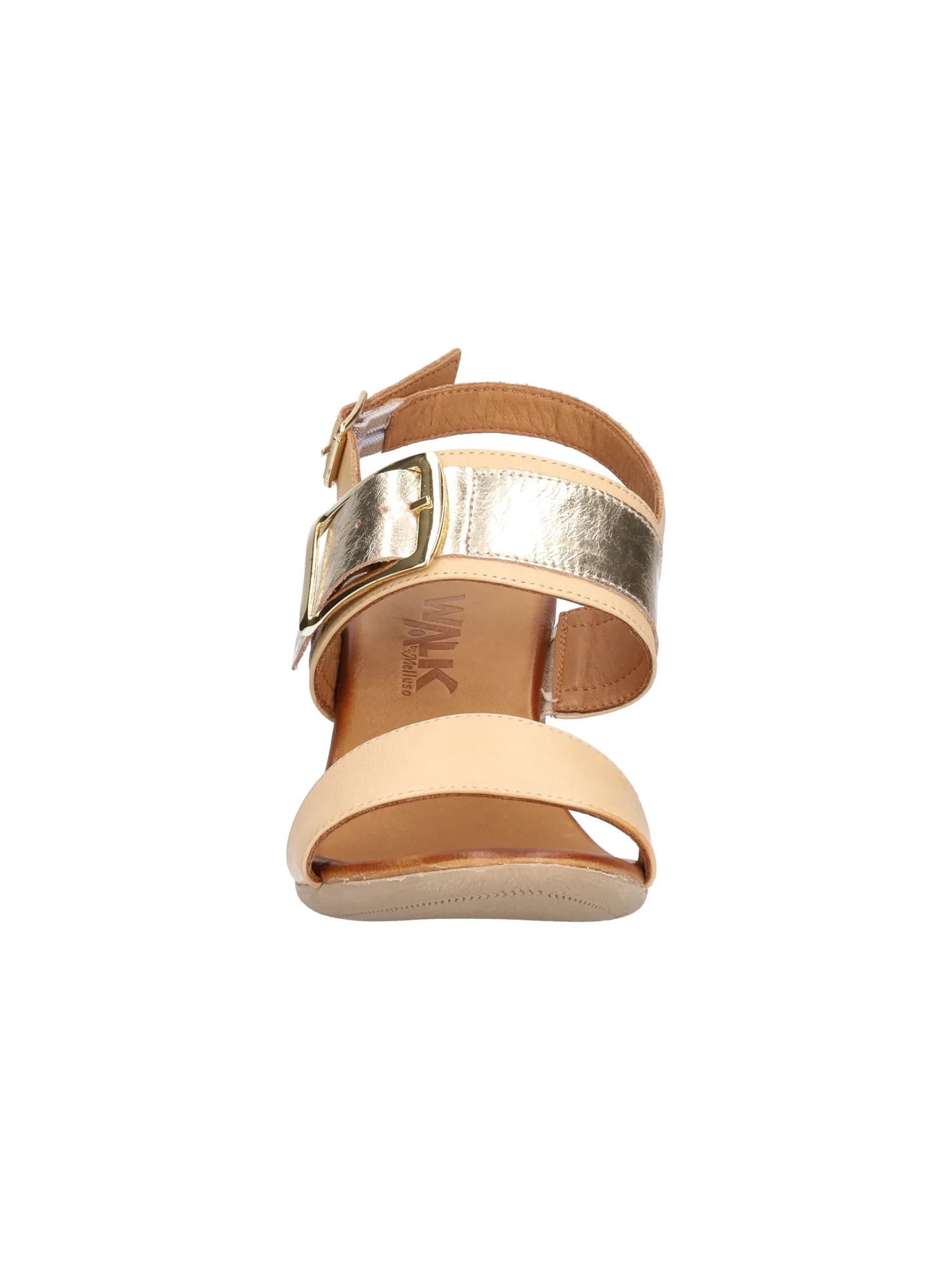 Sandalo tacco largo Melluso Walk da donna beige
