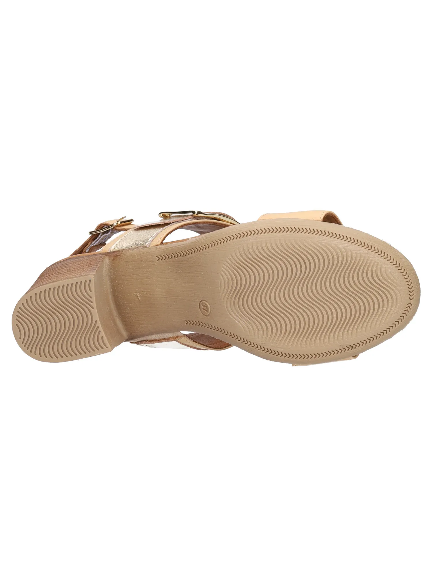 Sandalo tacco largo Melluso Walk da donna beige