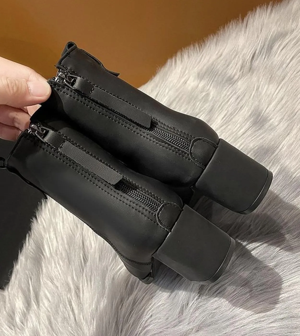 Scarpe autunnali per stivali da donna Ladies 2022 New High Heels Luxury Woman Boot Donna Winter Wedge Liquidazione Offerte Black