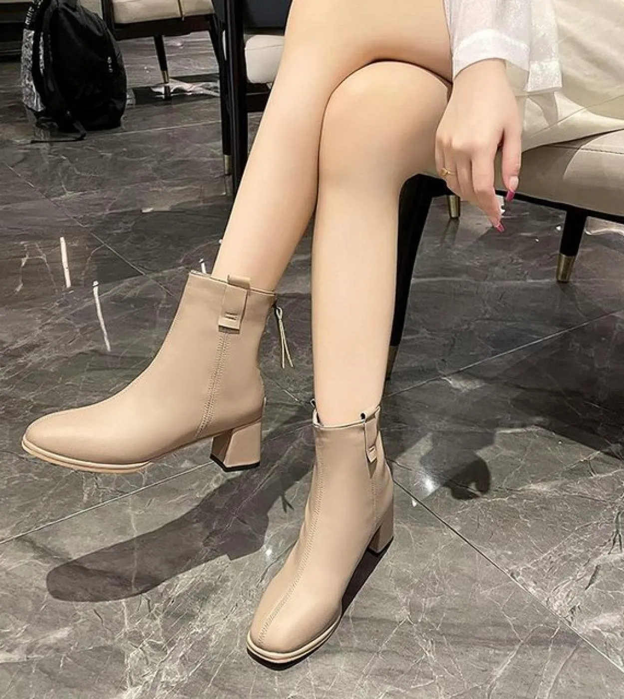 Scarpe autunnali per stivali da donna Ladies 2022 New High Heels Luxury Woman Boot Donna Winter Wedge Liquidazione Offerte Black