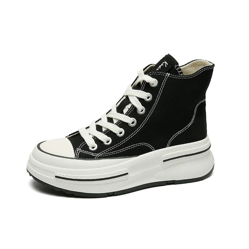 Scarpe casual alte da donna eleganti in tela  NEW   