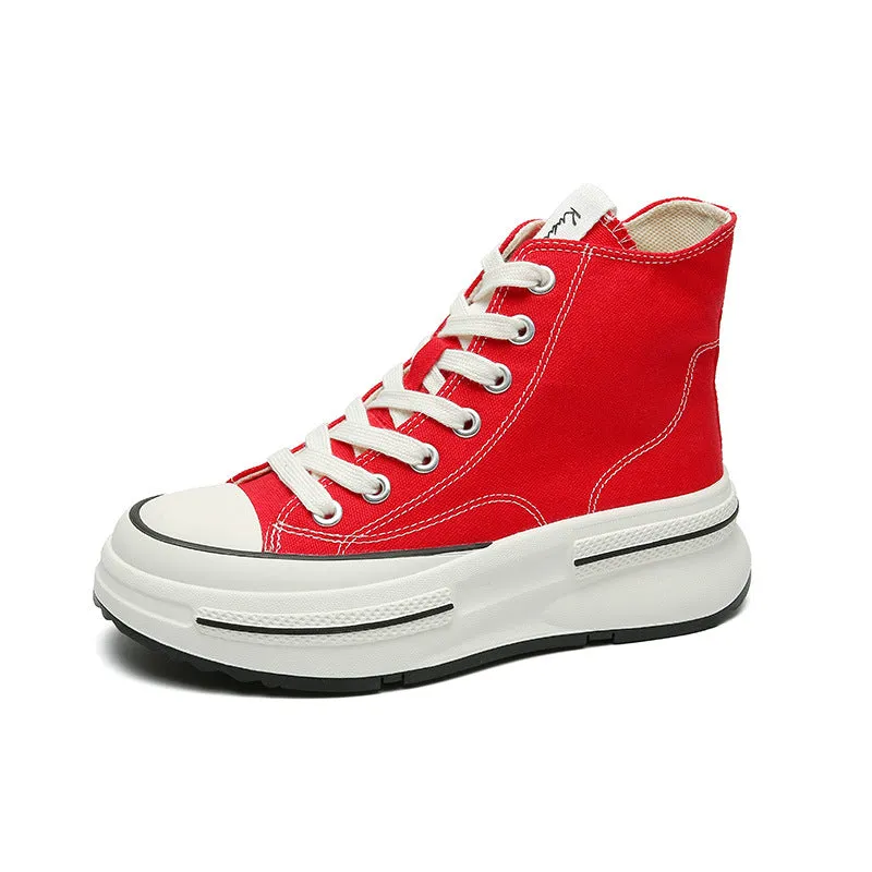 Scarpe casual alte da donna eleganti in tela  NEW   