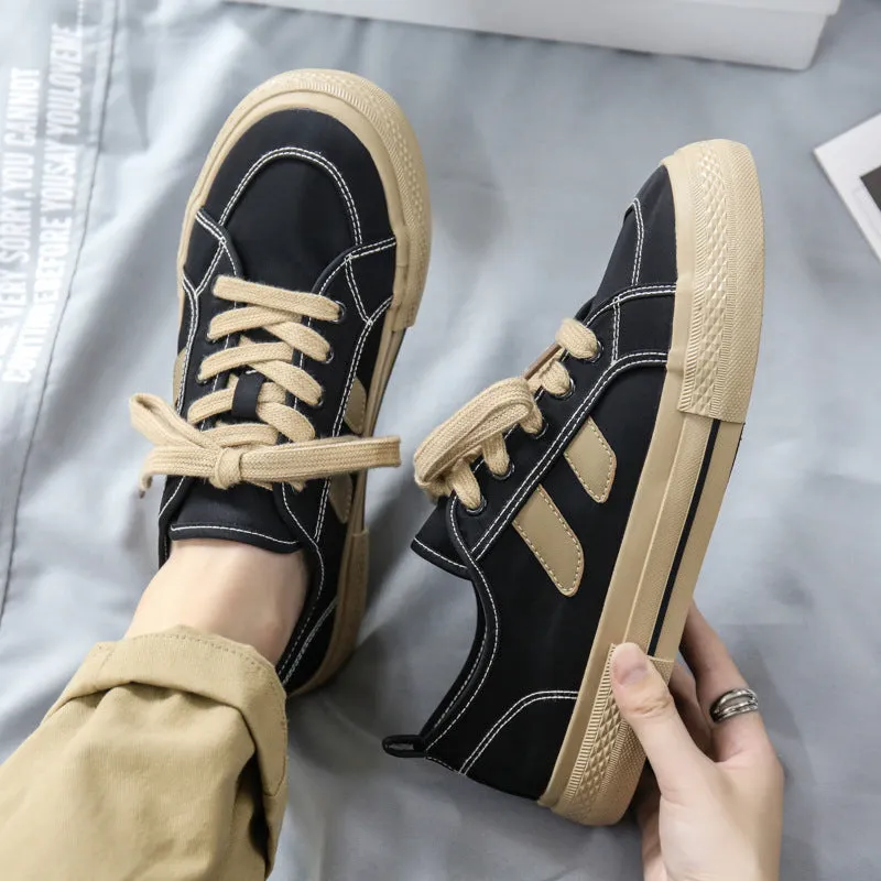 Scarpe casual piatte morbide in tela moda uomo  NEW   