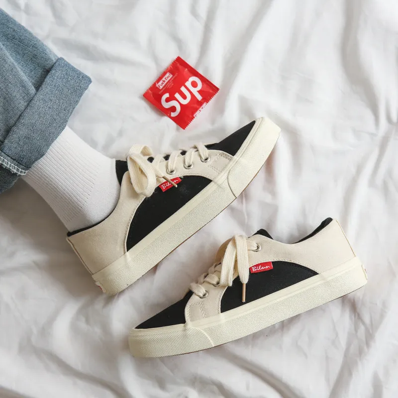 Scarpe da skate piatte casual in tela alla moda da donna  NEW   
