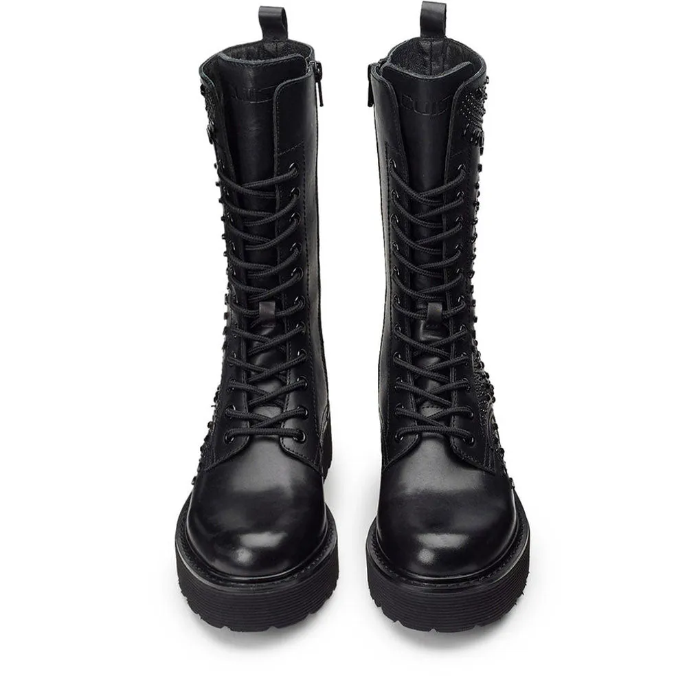 Scarpe Donna CULT Slash 3915 Anfibi Alti in Pelle Nera