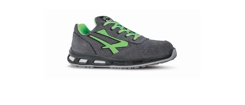 Scarpe sportive antinfortunistiche UPower POINT, , Unisex tg. 43, col. Verde/Grigio, con puntale di sicurezza
