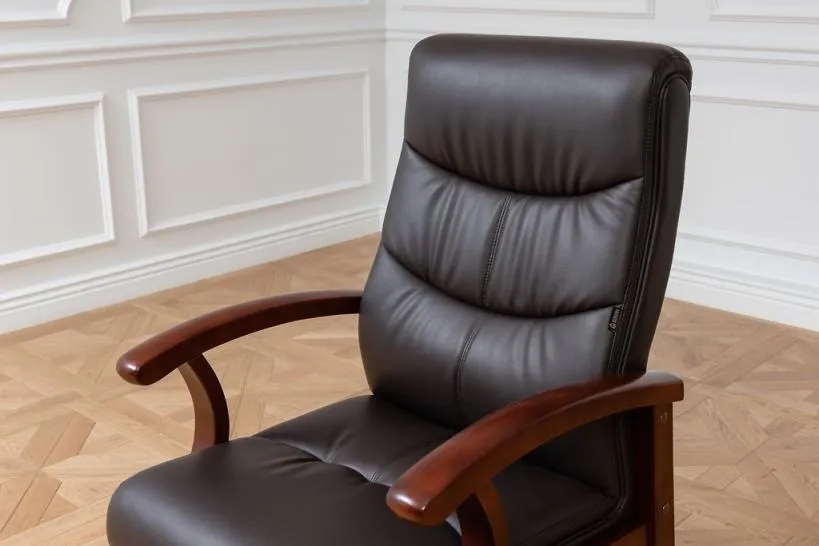 Sedia da conferenza Comforte in pelle Marrone