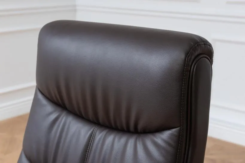 Sedia da conferenza Comforte in pelle Marrone